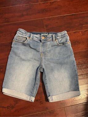 Cat & Jack Girls Light Wash Denim Bermuda Shorts - Light Blue
